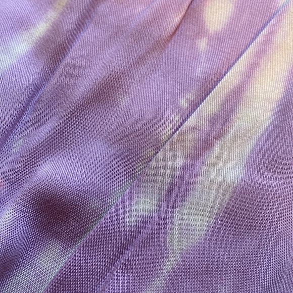💜 Double Zero Purple Tie Dye Mini Tank Adjustable Straps Slip Dress - Picture 4 of 5